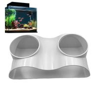 Tunnel pour poissons betta avec grotte souterraine avec bord lisse, cachette de gravier avec courbe naturelle, sanctuaire aquatique anti-stress, conception de débit à double , décoration de réservoir