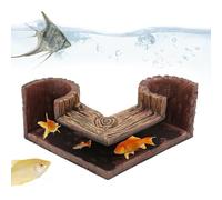 Tunnel pour Poissons cachette de reproduction effet bois pour aquarium