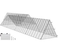 Tunnel pour poules, 729 x 200 x 61,5 cm Poulailler pour la cour, enclos portable pour l'extérieur avec cadre d'angle, 2 ensembles, convient pour poules, canards, lapins