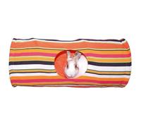 Kerbl Pet Tunnel bruissant, Tunnel de Jeu, Tunnel pour rongeurs, Tunnel pour Chat, Orange, 60 cm, Ø 25 cm, Nylon, pour rongeurs, avec Film bruissant, Pliable