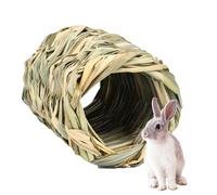 Tunnel Prairie Lapin Grand - Foin Comestible Cachette Naturelle Maison | Petit Animal Tube Jeu | Cochon Inde Chinchilla Jouet À Mâcher, Paille Tressée Nid Abri Hamster Fait Main Accessoire Anima
