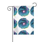 Tunnel spatio-temporel coloré Image Drapeau de jardin Décoration de cour 12x18 pouces pour balcon de terrasse de jardin