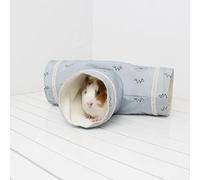 Tunnels à 3 Voies en Coton Doux pour Les Petits Animaux de Compagnie, Tube de Hamster Amusant avec Un Beau Motif de Lapin, pour Les Cochons Hollandais, Les Lapins Nains Lézards, (Nouveau Bleu)