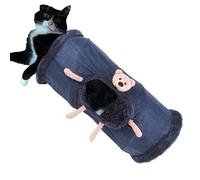 Tunnels pour chats d'intérieur, lit tunnel pour chats | Grands tunnels de jeu pour chats d'intérieur avec judas | Tube de jeu en polaire douce Frabic pour chat, jouet d'intérieur pour lapins, chatons,