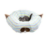 Tunnels pour chats - Parc interactif pliable pour chat, ensemble de tubes multi-chemins pour chat avec motif à rayures colorées, fonction de poursuite active, tunnel doux pour animaux de compagnie, fo