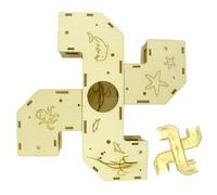 Tunnels pour hamster - Bois 22 x 22 x 5 cm Maison pour petits animaux | Jouets de labyrinthe tunnels avec enrichissement, exercice et parc de jeux | Lapin Chinchilla Gerbo Furet