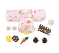 Tunnels pour Hamster Jouets Éducatifs | Accessoires pour Cage de Hamster avec Tuyaux | Espace De Jeu avec Litière Et Billes Interactives pour Grimper, Ronger, Creuser, Nidifier Et Explorer