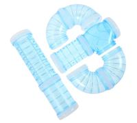 Tunnels pour Hamsters DIY, Tube Labyrinthe de Cage, 1 Set Bleu | Plastique, Entrée Renforcée, pour Gerbilles et Souris, Extension Modulable de Habitat, Montage Simple
