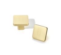 TUNNY Lot de 10 boutons d'armoire classiques en or brossé mat à trou unique pour armoire de cuisine, chambre à coucher, commode, quincaillerie d'armoire