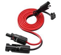 TUNOTYUE 1m 12AWG Câble Adaptateur Panneau Solaire vers SAE, Connecteur Photovoltaïque vers Adaptateur SAE pour Camping-Car, Caravane, Chargeur de Batterie