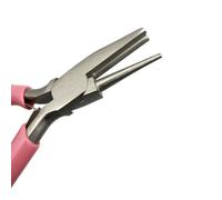 TUNQISM 1 pince rose de 12,7 cm pour fabrication de bijoux Beadsmith - Pince à bec rond concave - Outil de pliage et de boucle de fil - Instrument de fabrication de bijoux - Outils de fabrication de