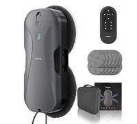 Tuntun W12pro Robot de nettoyage de fenêtre, système de double buse à 4 voies, 5300Pa Nettoyeur de vitres électrique, planification de trajectoire intelligente, boîte de rangement intégrée, pour