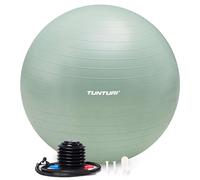 Tunturi Anti Burst Fitness Ball avec Pompe - Ballon de Yoga de 75 cm - Ballon de Pilates - Ballon de Grossesse - Poids utilisateur de 220 kg - INCL Application d'entraînement - Menthe