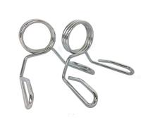 Tunturi Collier de Blocage à Ressorts pour disques et Poids Stop-disques Olympic 50mm Chrome, Lot de 2