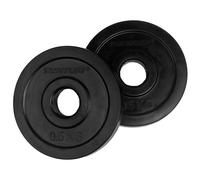 Tunturi Disque Bumper Caoutchouc 0.5kg Noir, la Paire
