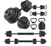 Tunturi Ensemble de poids haltères et dumbbells 28 kg - Barre en vinyle avec poids