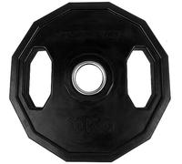 Disque haltère en caoutchouc olympique 10 kg noir