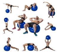 Tunturi Gym Ball Ballon De Gym 55cm Bleu Bleu