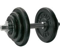 Tunturi haltère en fonte 20kg - ensemble d'haltères avec fermeture à vis - ensemble d'haltères courts - 1 barre d'haltère - 30mm - application fitness e incluse
