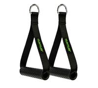 Tunturi Lot de 2 poignées de câble en polyester Noir 15 cm