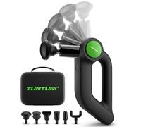 Tunturi MG70 Masseur Professionnel - Pistolet de Massage avec Tête Réglable - Appareil de Massage à Poignées Multiples - Comprend 6 Embouts et une Mallette - Puissant et Silencieux