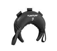 Tunturi Platinum Bulgarian Bag - 5 kg - Sac de sable de fitness pour musculation - Powerbag - Noir - Avec application de fitness gratuite