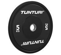 Tunturi Platinum bumper plates - Poids d'haltère - Disques d'haltères - 1x 5kg - Noir