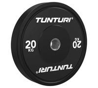 Tunturi Platinum bumper plates - Poids pour haltères - Disques d'haltères - 1x 10kg - Noir