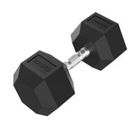Tunturi Platinum Hexa Haltère - Caoutchouc - 1x 25kg - Noir