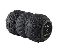 Tunturi Rouleau de massage vibrant duo pour massage du dos - massage des pieds - électrique - avec 3 niveaux - format compact - Noir