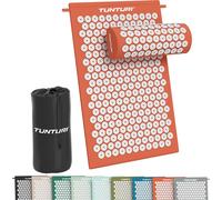 Tunturi Tapis d'acupression avec coussin - Tapis d'acupuncture - Tapis à pointes pour le dos, la nuque, les pieds, le corps entier - Tapis à clous 2en1 Tapis d'acupression - Anti stress - 68x42x2cm -