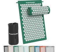 Tunturi Tapis d'acupression avec coussin - Tapis d'acupuncture - Tapis à pointes pour le dos, la nuque, les pieds, le corps entier - Tapis à clous 2en1 Tapis d'acupression - Anti stress - 68x42x2cm -
