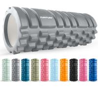 Tunturi Yoga Grid Foam Roller - rouleau de facial dos colonne vertébrale - 33 cm de long en gris - rouleau de fitness - rouleau de dos - App de fitness e incluse