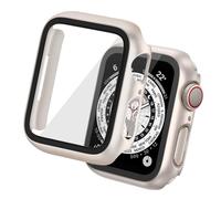 Tuocal 2 Pièces PC Coque Compatible avec Apple Watch 45mm Series 9 Series 8 Series 7 Protection Écran, Dur PC Matériel Coque, Couverture Complète Ultra Mince Verre Trempé Écran Coque Femmes Hommes
