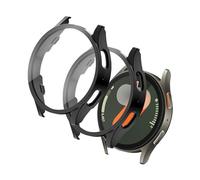 Tuocal 2 Pièces PC Protection D'écran pour Samsung Galaxy Watch 7 44mm, Étui Housse de Protecteur Complète ecran en Verre Trempé, HD Clair Ultra Mince Anti-Choc Protection pour Galaxy Watch 7