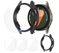 Tuocal [3 + 1 film de protection d'écran compatible avec Samsung Galaxy Watch 7 40 mm, protection d'écran HD étanche + coque de protection rigide en polycarbonate pour Galaxy Watch 7 40 mm