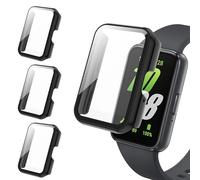 Tuocal 3 Pièces Protection Coque pour Samsung Galaxy Fit 3 Protection Écran, Dur PC Anti-rayures Protection Ecran Etui HD Verre Trempé Housse de Protection Couverture Complète pour Galaxy Fit 3