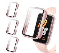 Tuocal 3 Pièces Protection Coque pour Samsung Galaxy Fit 3 Protection Écran, Dur PC Anti-rayures Protection Ecran Etui HD Verre Trempé Housse de Protection Couverture Complète pour Galaxy Fit 3
