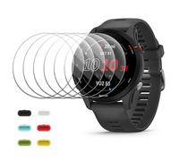 Tuocal 6 Packs Protection Écran pour Garmin Forerunner 255/255 Music 46mm Protection Ecran, Verre Trempé Montre 9H Anti-rayures Sans bulles Ultra Mince Protecteurs avec Bouchons Anti Poussière
