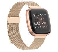 Tuocal Bracelet de rechange compatible avec Fitbit Versa 2 Bracelet Fitbit Versa Bracelet en maille métallique magnétique en acier inoxydable Bracelet de rechange pour Fitbit Versa/Versa 2/Versa Lite