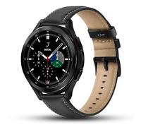 Tuocal Bracelet de rechange en cuir véritable, 22 mm, compatible avec Samsung Galaxy Watch 3 46 mm, Huawei Watch GT 3 46 mm/3 Pro/GT 2, Gear S3, noir classique