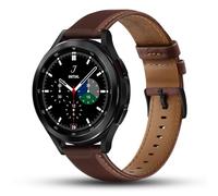 Tuocal Bracelet de rechange en cuir véritable - 22 mm - Compatible avec Samsung Galaxy Watch 3, Galaxy Watch 46 mm - Pour Huawei Watch GT 3 46 mm / 3 Pro/GT 2, Gear S3 - Marron café
