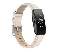 Tuocal Bracelet de Rechange en Cuir Véritable Compatible Avec Fitbit Inspire 2/HR - Bracelet Souple