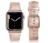 Tuocal Bracelet en cuir véritable compatible avec Apple Watch - 38 mm, 40 mm, 41 mm, 42 mm (Series 10) - Bracelet de rechange en cuir véritable pour Apple Watch Series 10 9 8 7 6 5 4 3 2 1 SE Sport