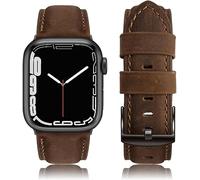 Tuocal Bracelet en Cuir Véritable Compatible avec Apple Watch 42mm/44mm/45mm/46mm (Séries 10 9 8 7 6 5 4 3 2 1 SE) pour Homme et Femme