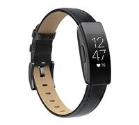 Tuocal Bracelet en cuir véritable - Compatible avec Fitbit Inspire HR & 2 ; bracelet de sport pour homme et femme