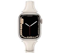 Tuocal Bracelet en cuir véritable compatible avec les bracelets de montre Apple de 38 mm, 40 mm, 41 mm, fin, en cuir souple, bracelet de rechange pour Apple Watch Series 7 iWatch 6 5 4 3 2 1 SE Sport