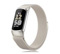 Tuocal Bracelet en métal compatible avec Fitbit Charge 6/5 pour homme et femme, bracelet de rechange réglable en acier inoxydable magnétique en maille de sport pour Charge 5