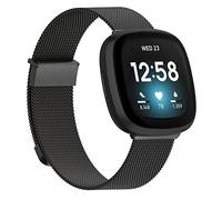 Tuocal Bracelet en métal compatible avec Fitbit Versa 3/Fitbit Sense pour homme et femme, bracelet de rechange magnétique en maille métallique en acier inoxydable réglable pour Fitbit Versa 3