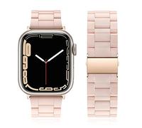 Tuocal Bracelet en résine compatible avec Apple Watch 38 mm, 40 mm, 41 mm pour homme et femme, en résine élégante et légère avec boucle en acier inoxydable or rose pour iWatch Series 8 7 6 5 4 3 2 1